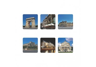 Suporturi pahare Bucureşti set 6 bucăţi Suporturi pahare Bucureşti set 6 bucăţi